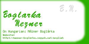 boglarka mezner business card